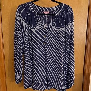Lilly Pulitzer Navy and White Striped Elsa